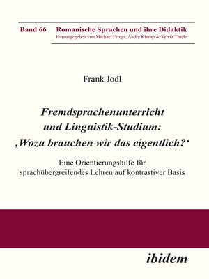 cover image of Fremdsprachenunterricht und Linguistik-Studium